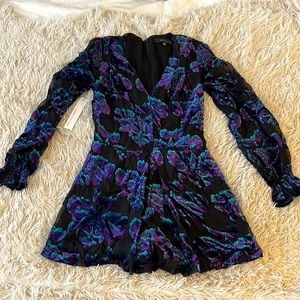 Adelyn Rae Blue & Purple Romper